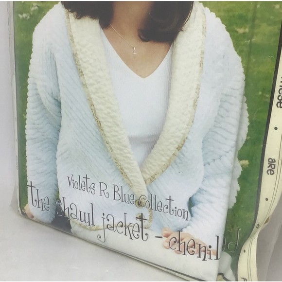 Chenille Shawl Jacket Pattern Favorite Things Designs Collar Leslie Gladden NEW - Picture 2 of 4